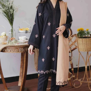 ASLIN 3Pc Dhanak Wedding Winter Collection - Image 2