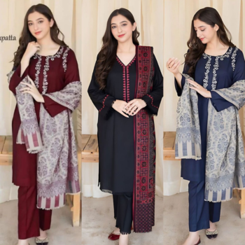 ASLIN 3pc Embroidered Wedding Winter Collection