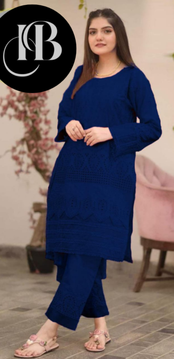 2PC Blue Chikankari SUIT