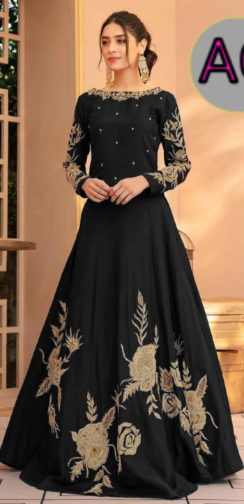 Heavy Embroidered Silk Maxi - Image 3