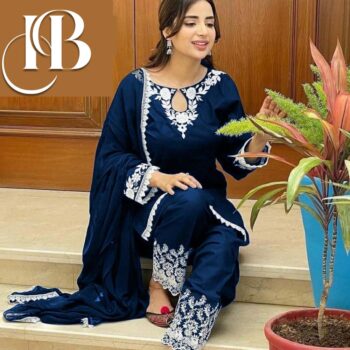 Embroidered Soft Cotton 3-PC Suit