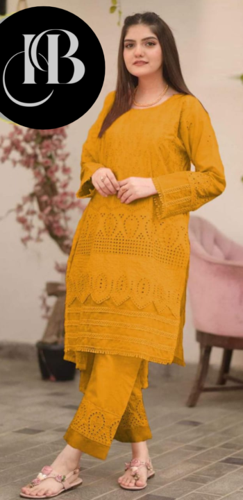 2PC Mustard Chikankari SUIT