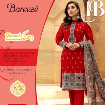 BAREEZE DHANK 3pc Wedding Winter Collection