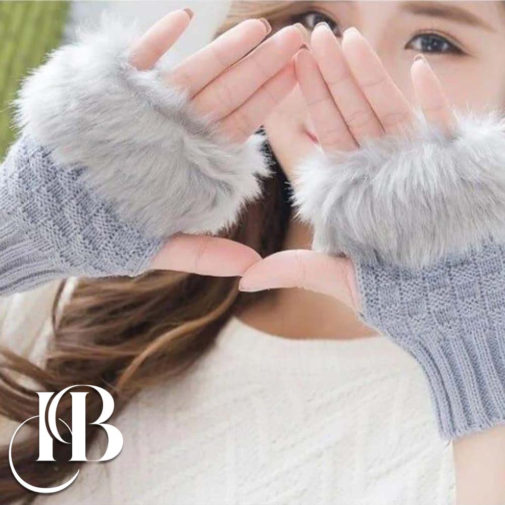 ✨ Winter Faux Rabbit Fur Gloves For Women✨